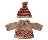 Maileg - Strickpullover und Mütze, Mama Maus
