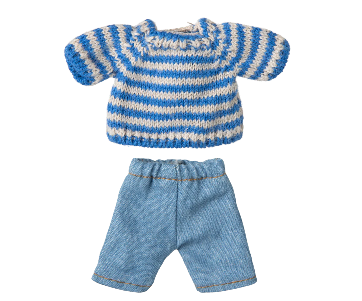 Maileg - Strickpullover und Hose, Großer Bruder Maus