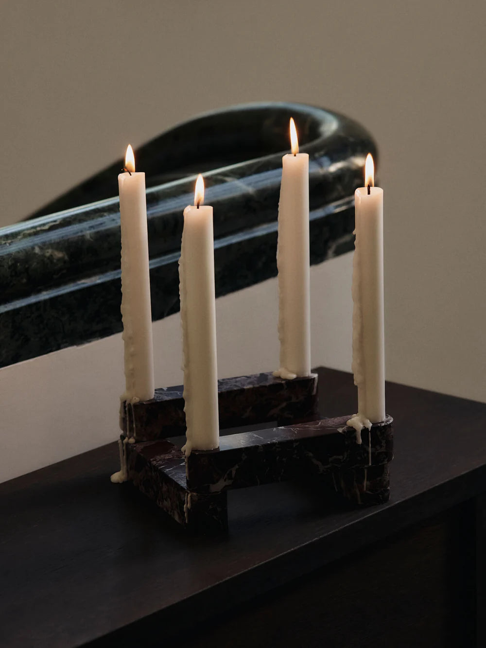 Fermliving - Newel Modular Candle Holder - Set of 4 - Rosso