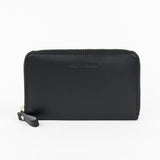 Lost & Found Mittleres Reissverschluss Portemonnaie Black Silver