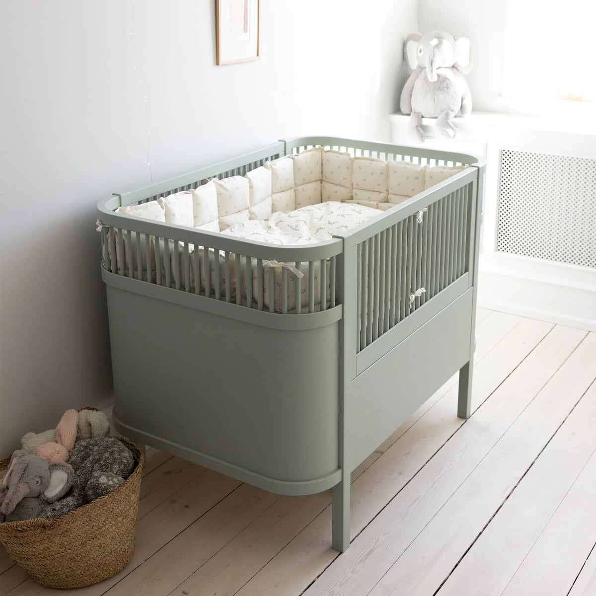Sebra Bett - Baby- & Junior, Mist Green
