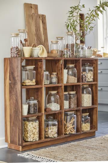Vorratsglas mit Holzdeckel 3L