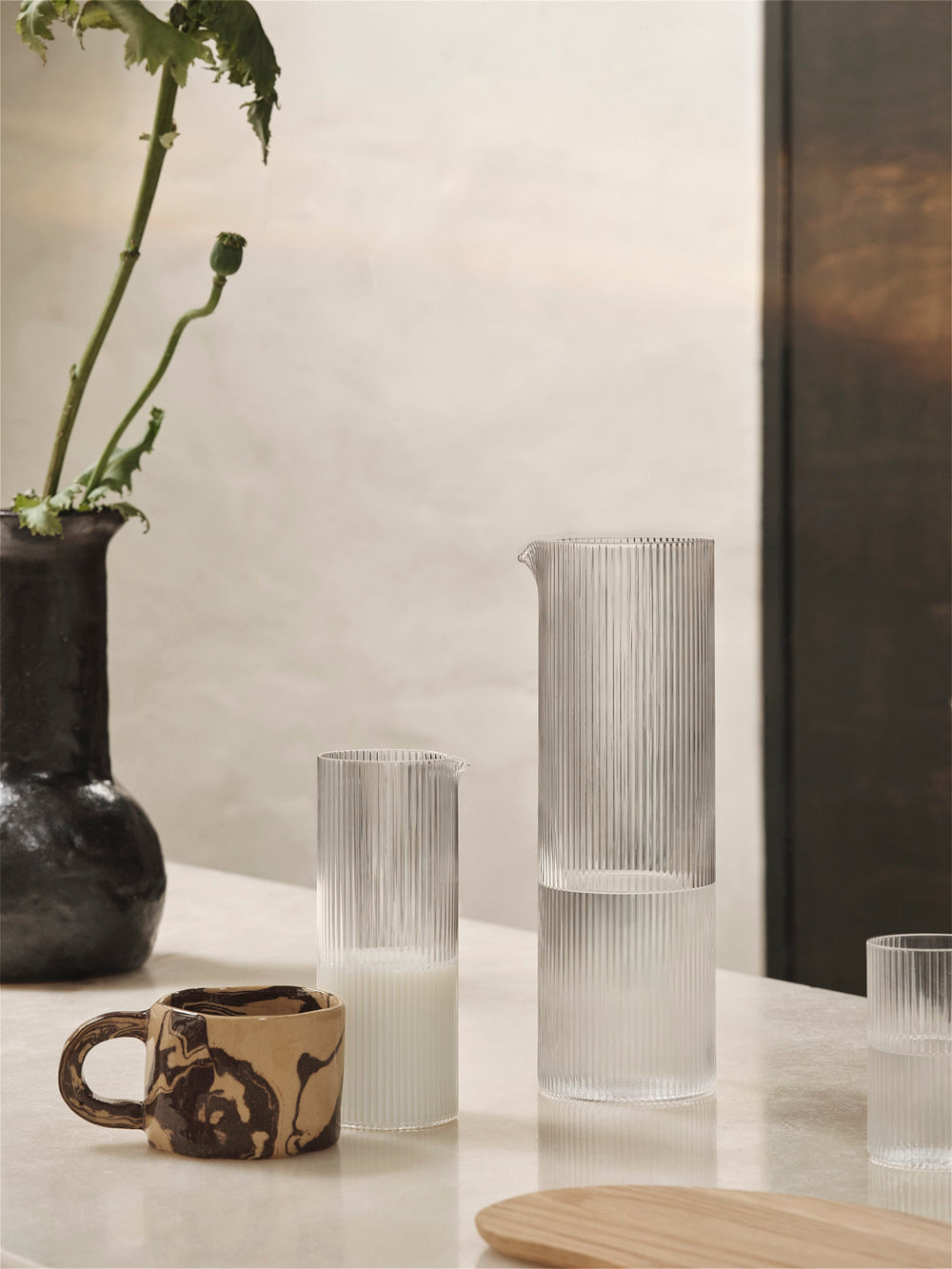 Ripple Water Jug - clear
