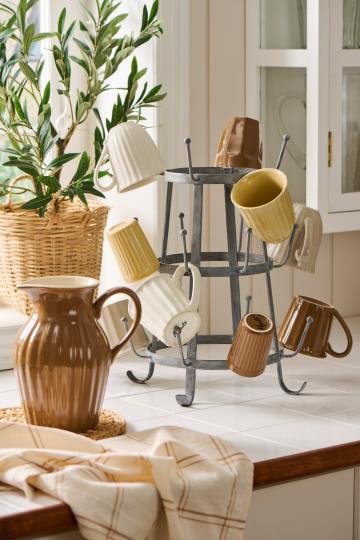 Tasse mit Rillen Mynte, diverse Farben