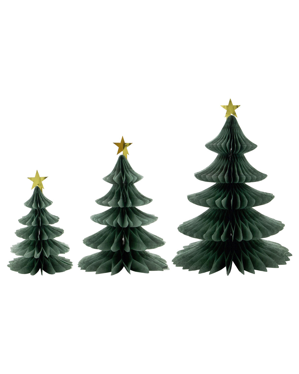 House Doctor HDTree Weihnachtsbäume – Grün, 3er-Set