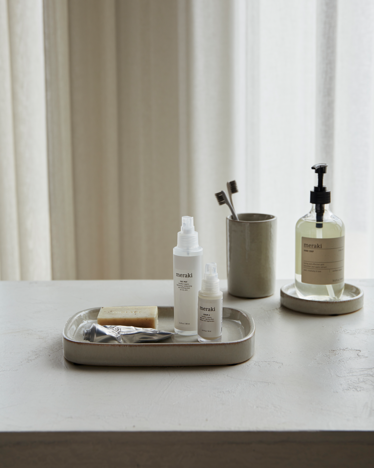 Meraki Tablett "Datura", Shellish grey