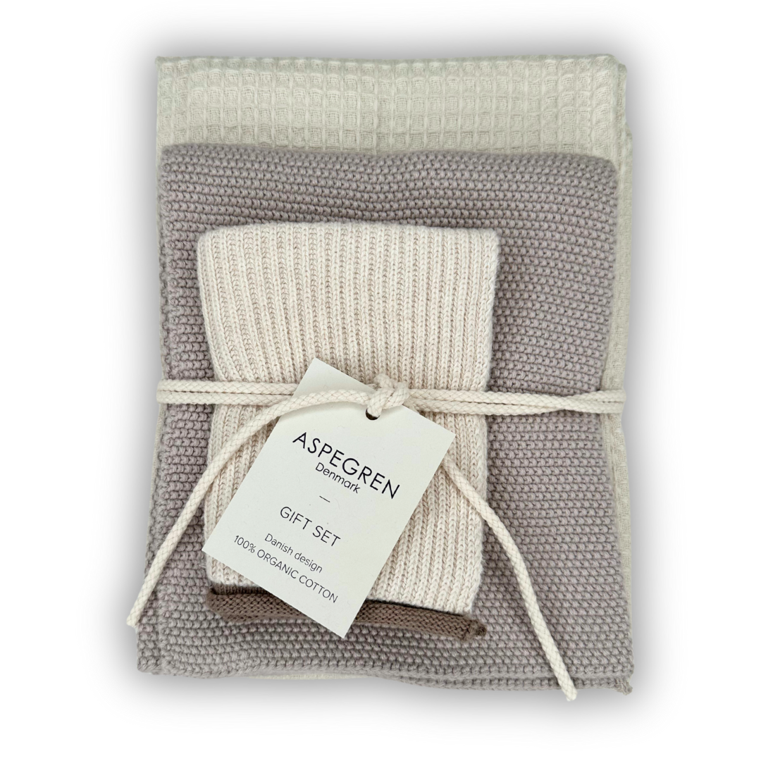 Aspegren Geschenkset Küchentextilien – Birch & Sand