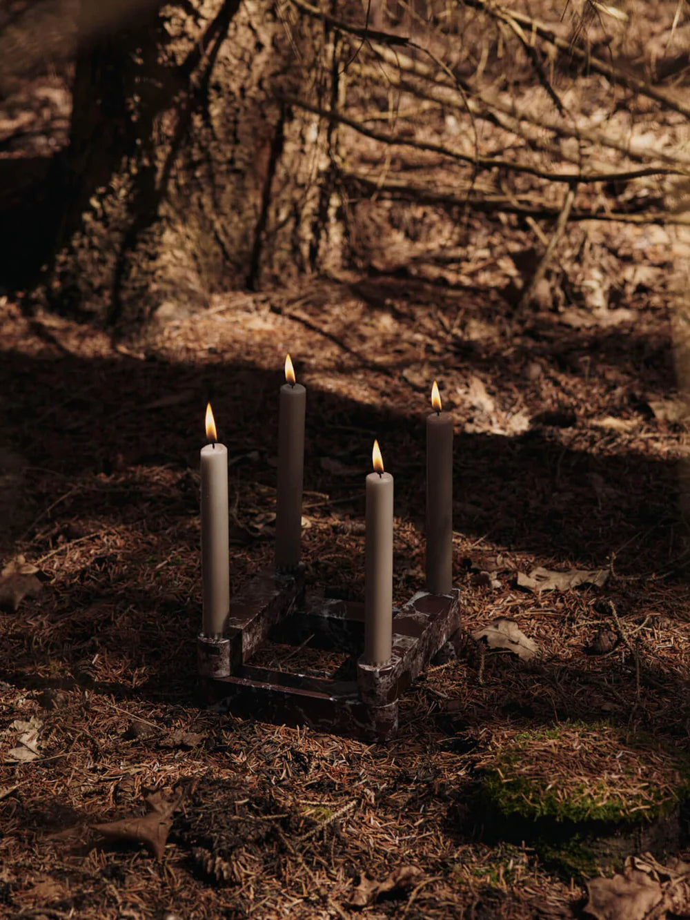 Fermliving - Newel Modular Candle Holder - Set of 4 - Rosso