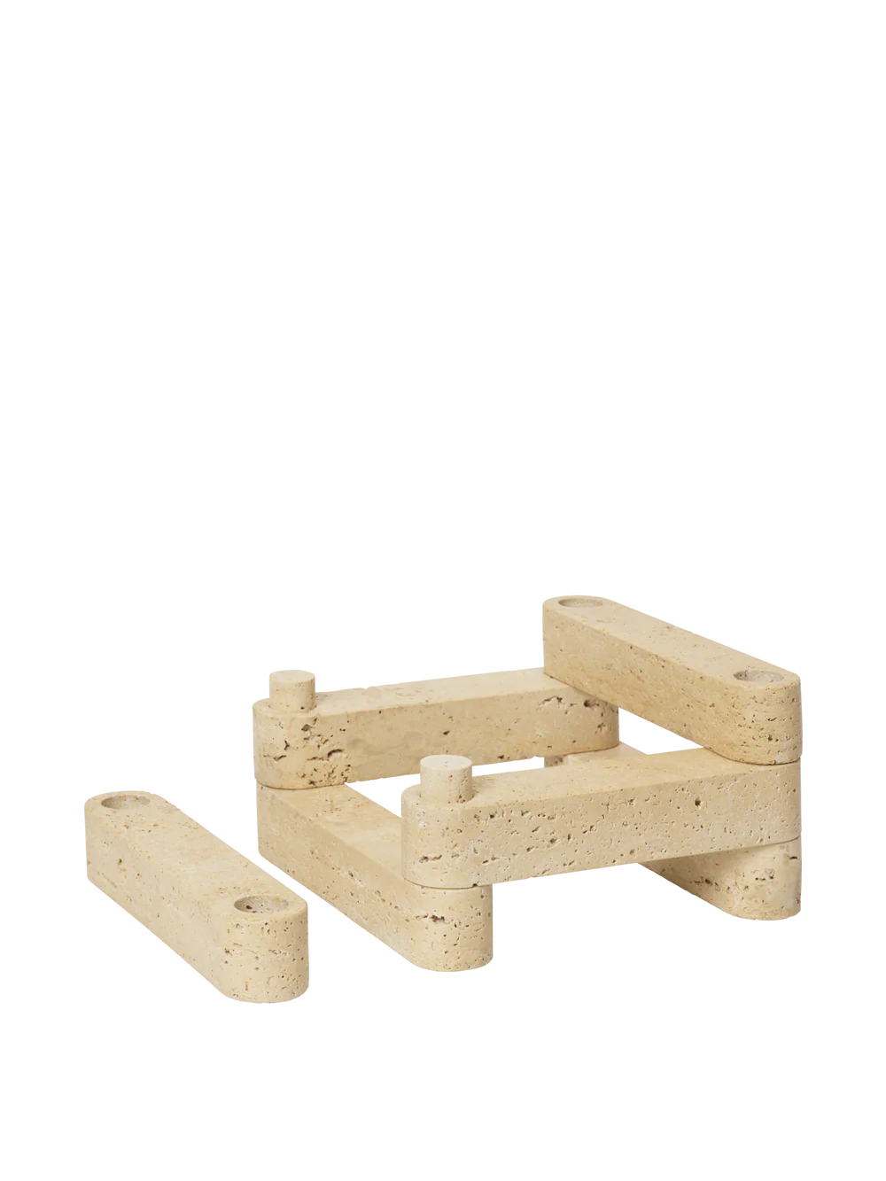 Fermliving - Newel Modular Candle Holder - Set of 6 - Travertin