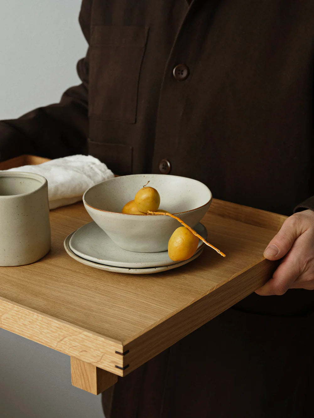Ferm Living - Flow Bowl Medium - Off-White Speckle