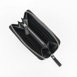 Lost & Found Mittleres Reissverschluss Portemonnaie Black Silver
