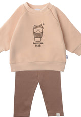 Liliput Set mit Sweatshirt und Leggings "Babyccino Club"
