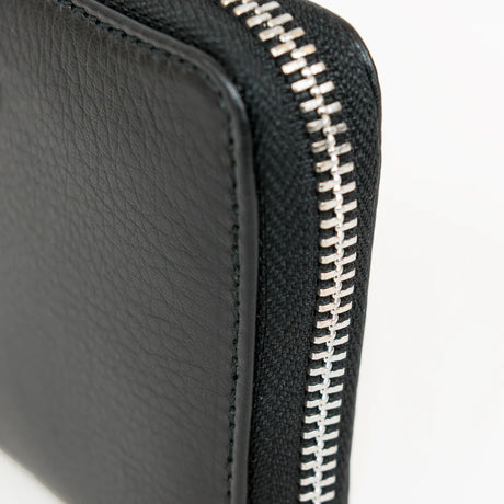 Lost & Found Mittleres Reissverschluss Portemonnaie Black Silver
