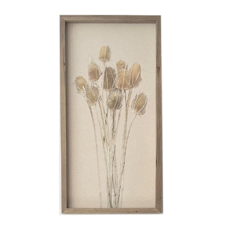Blumenbilder auf Leinen mit Holzrahmen