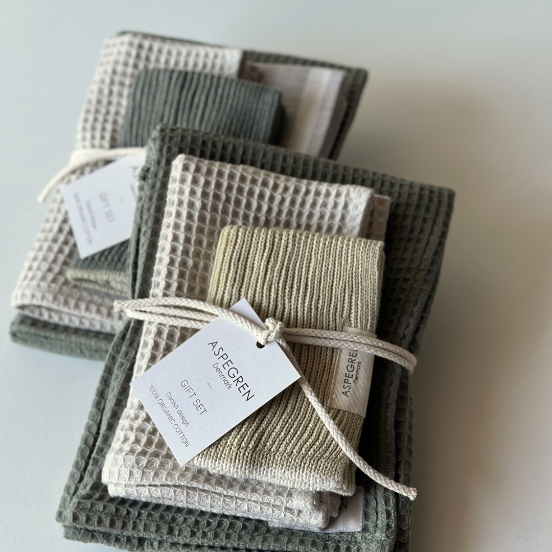 Aspegren Geschenkset Küchentextilien – Pampas, Light Beige & Olive