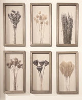 Blumenbilder auf Leinen mit Holzrahmen