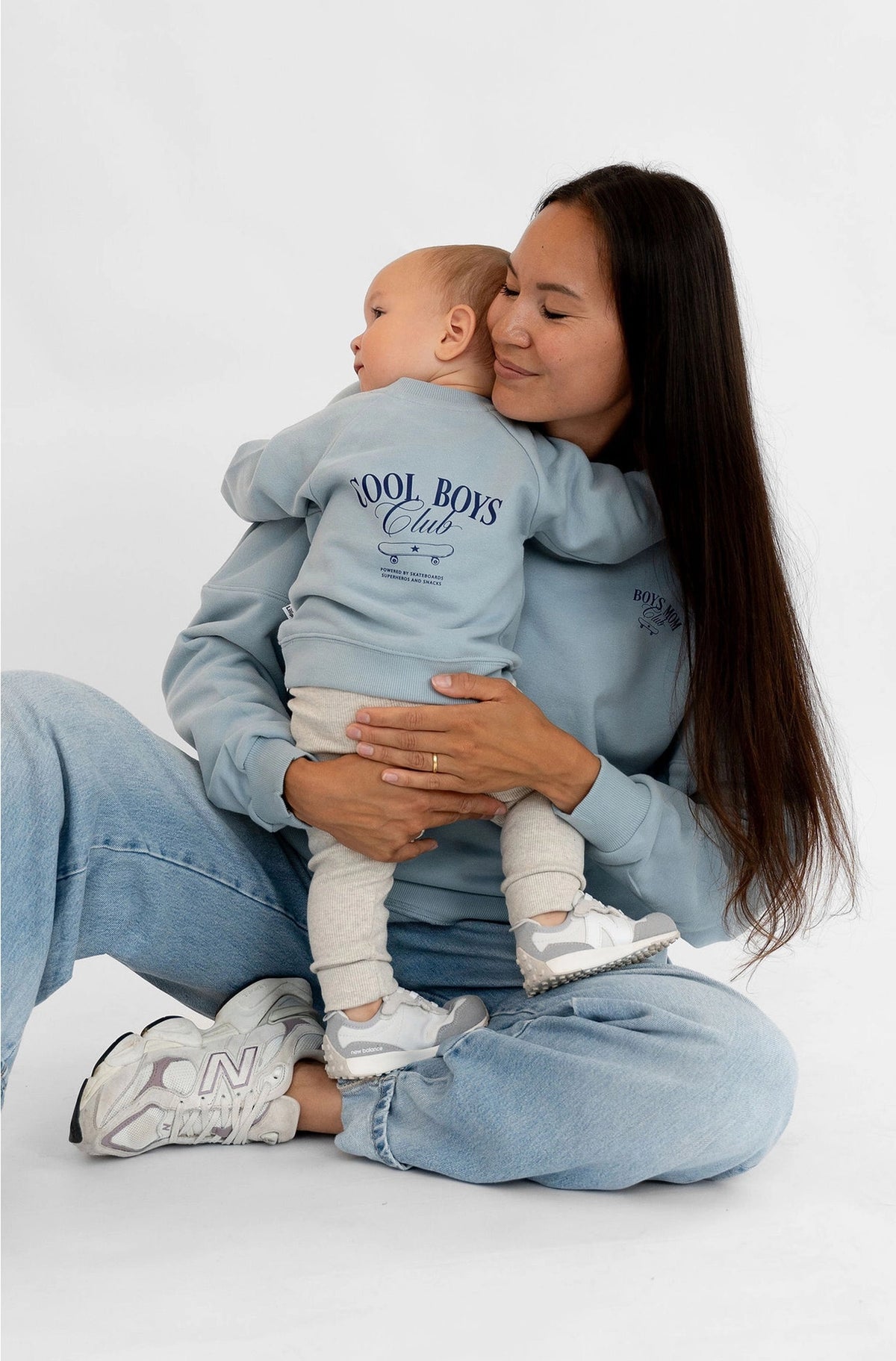 Liliput Oversize Sweatshirt „Cool Boys Club“ Mini & Me – Blau 74/80