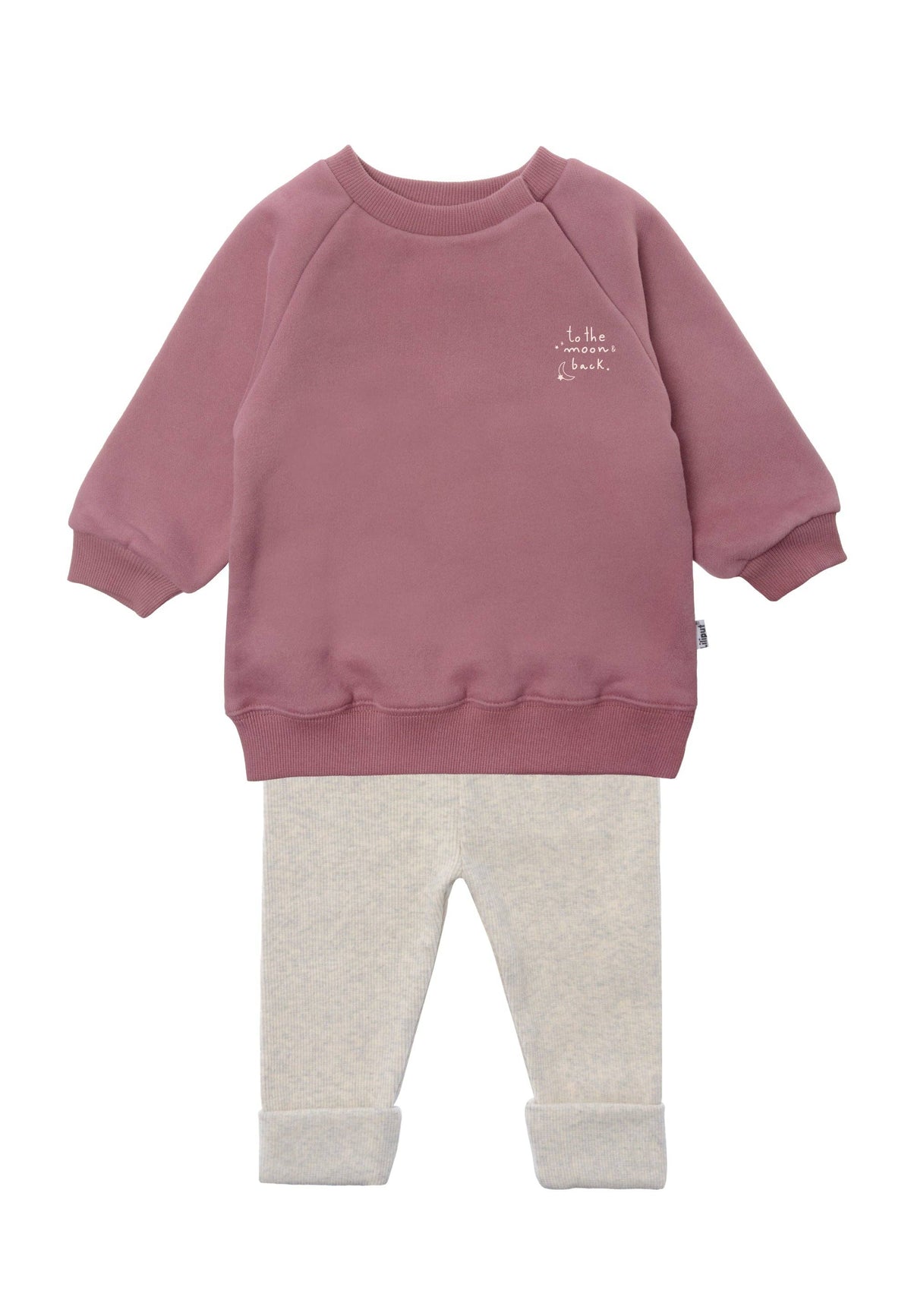 Liliput Set mit Sweatshirt in rosenholz und Leggings "to the moon"