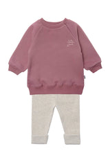 Liliput Set mit Sweatshirt in rosenholz und Leggings "to the moon"