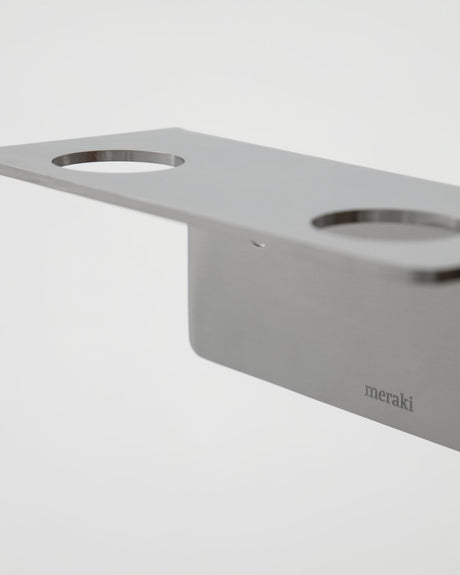 Meraki MKHang Flaschenhalter mit 2 Öffnungen – Gebürstetes Silber