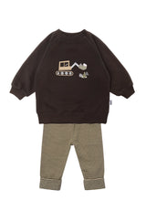 Liliput Baby Outfit Sweatshirt & Leggings – Bagger Braun/Oliv 62/68