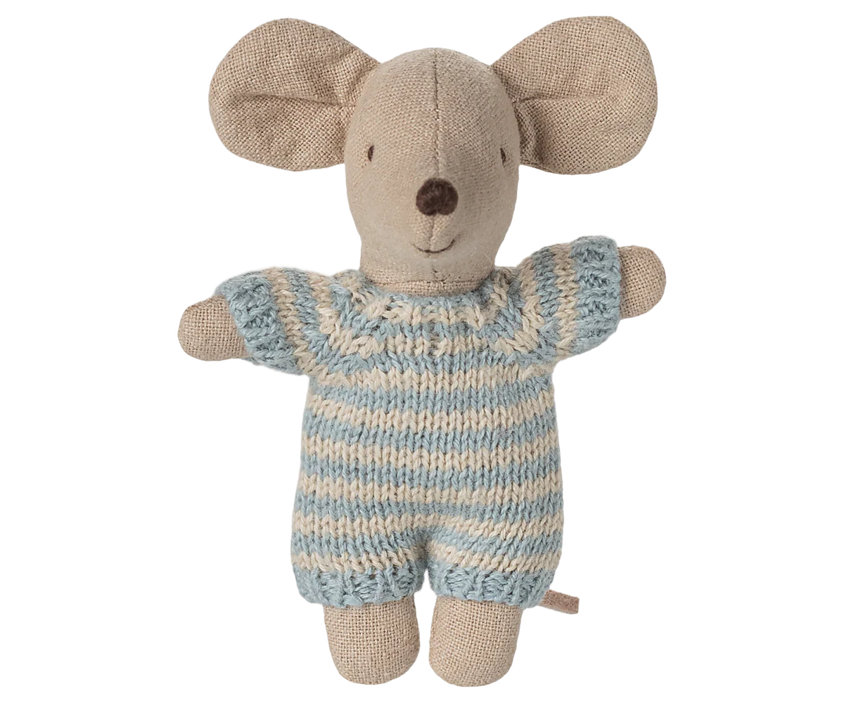 Maileg - Babymaus in Tragetasche - Blau