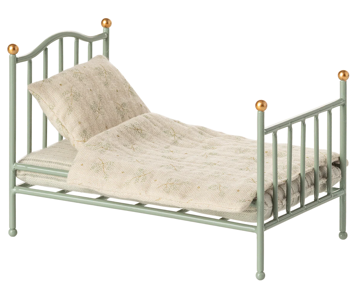 Maileg Vintage Bett, Maus - Minze