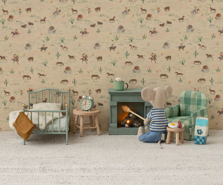 Maileg Vintage Bett, Maus - Minze