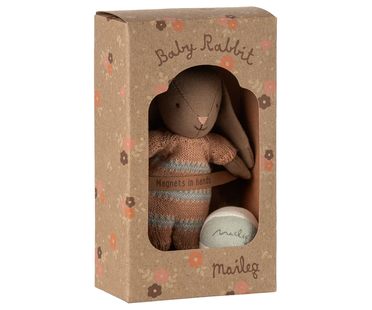 Maileg - Hasen-Set, Micro - Braun - Dusty Rose