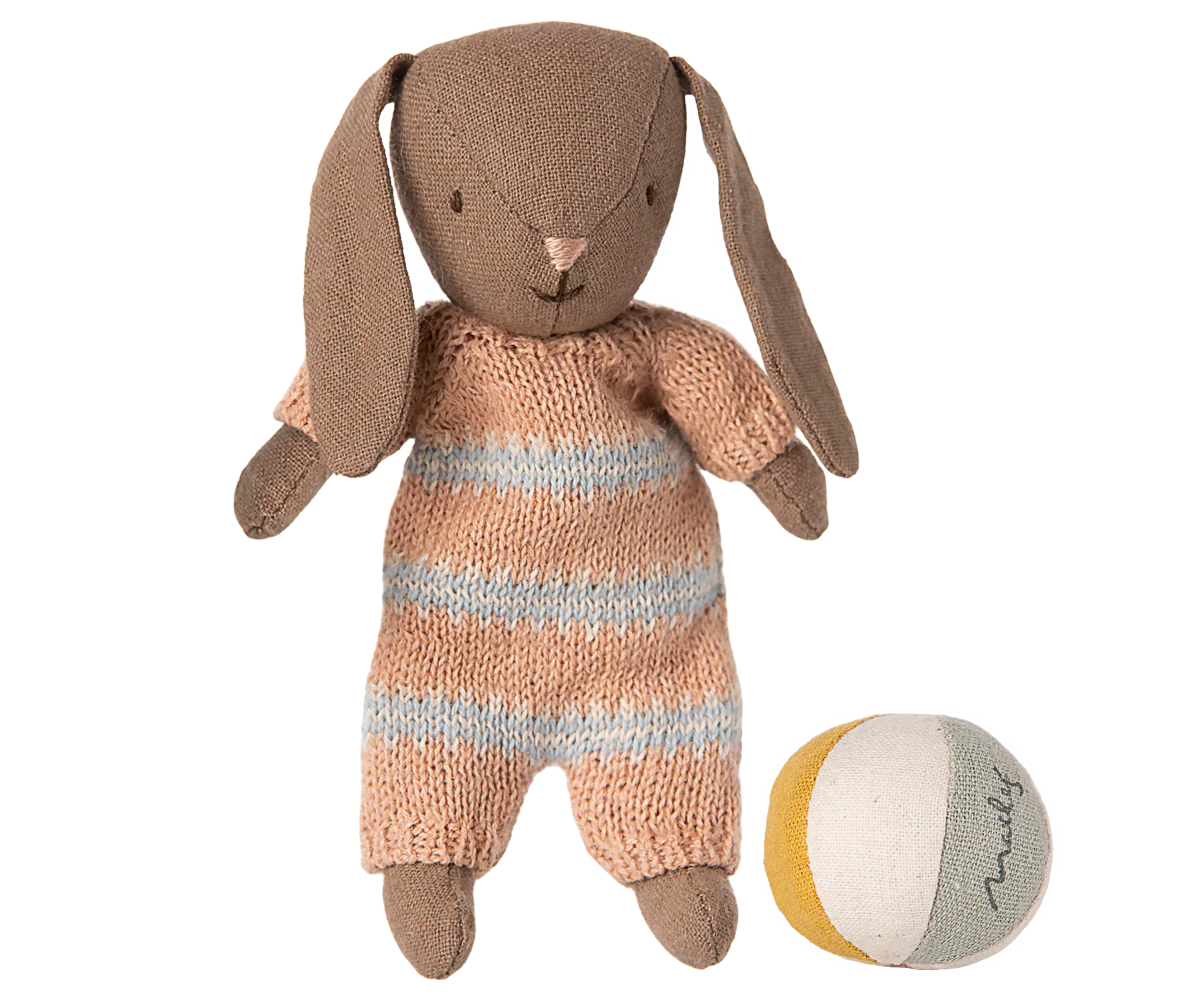 Maileg - Hasen-Set, Micro - Braun - Dusty Rose