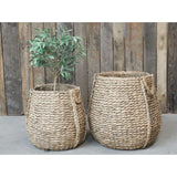 Corte Blumentopf mit Flechtmuster - antique natur