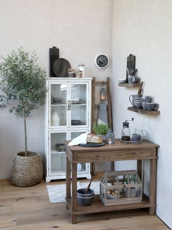 Corte Blumentopf mit Flechtmuster - antique natur