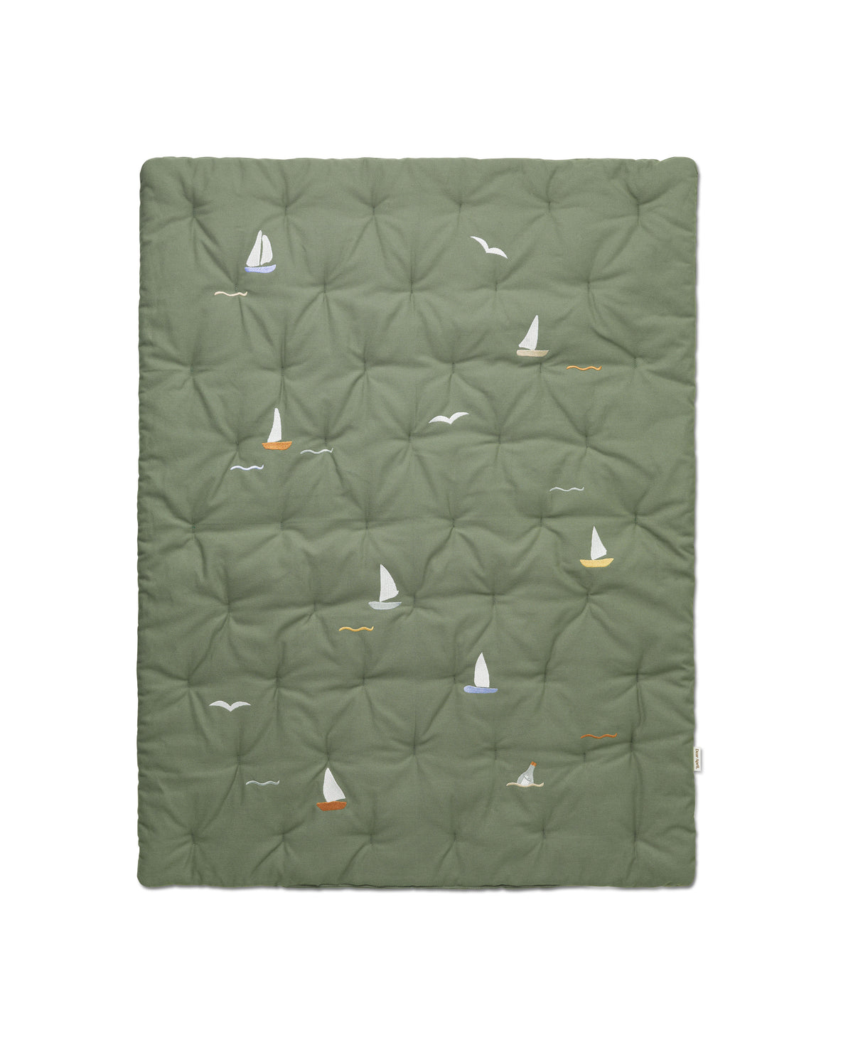 Bestickte Spielmatratze Sailboats