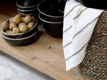 Éternel Geschirrtuch mit Streifen - Schokolade