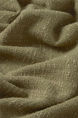 Lorena Canals Handgewebte Baumwolldecke – Khaki / Beige, 130 × 180 cm