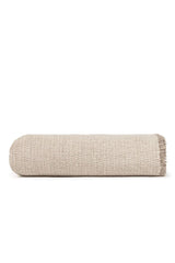 Lorena Canals Handgewebte Baumwolldecke – Natural / Beige, 130 × 180 cm