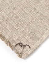 Lorena Canals Handgewebte Baumwolldecke – Natural / Beige, 130 × 180 cm