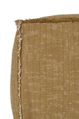 Lorena Canals Handgewebter Baumwollpouf – Ocker / Natural, 45 × 45 × 45 cm