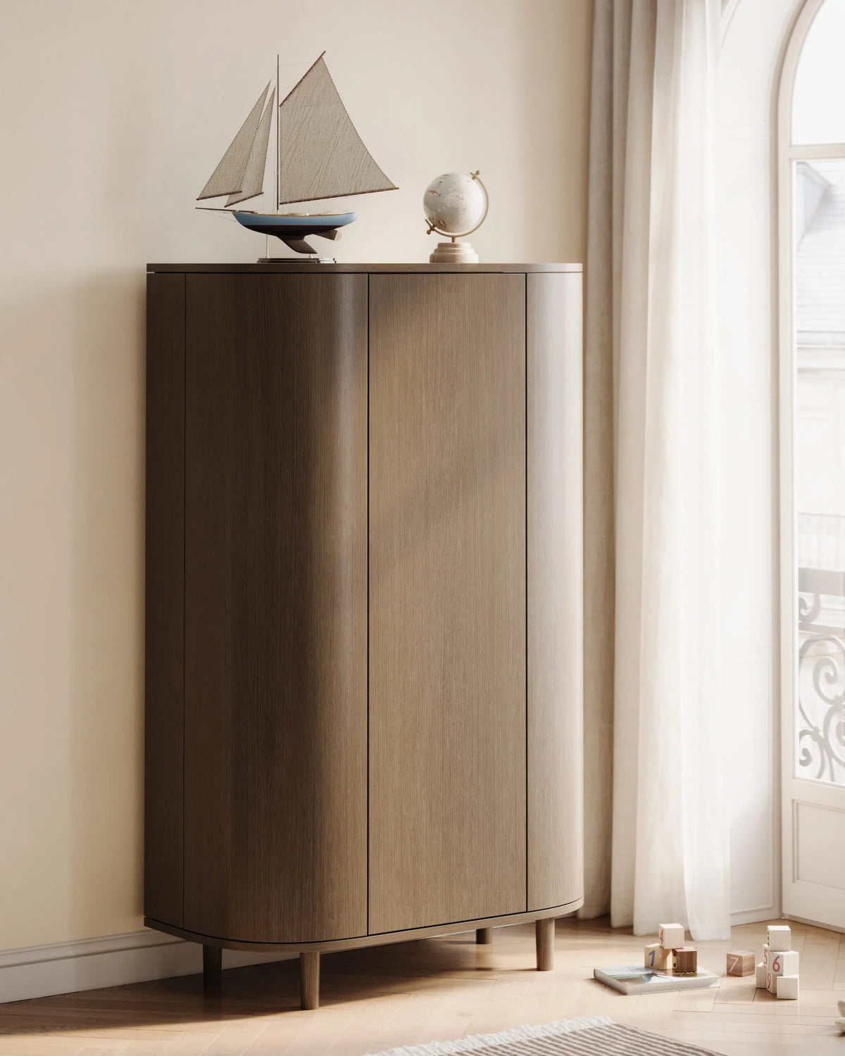 Wardrobe, 3 doors, white, Wood Collection