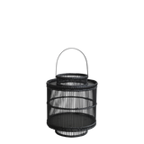 Laterne in Bambus - antique schwarz