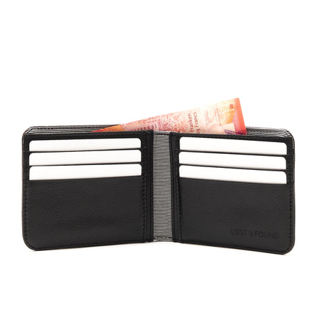 Lost & Found Portemonnaie mit Reissverschlussfach Black