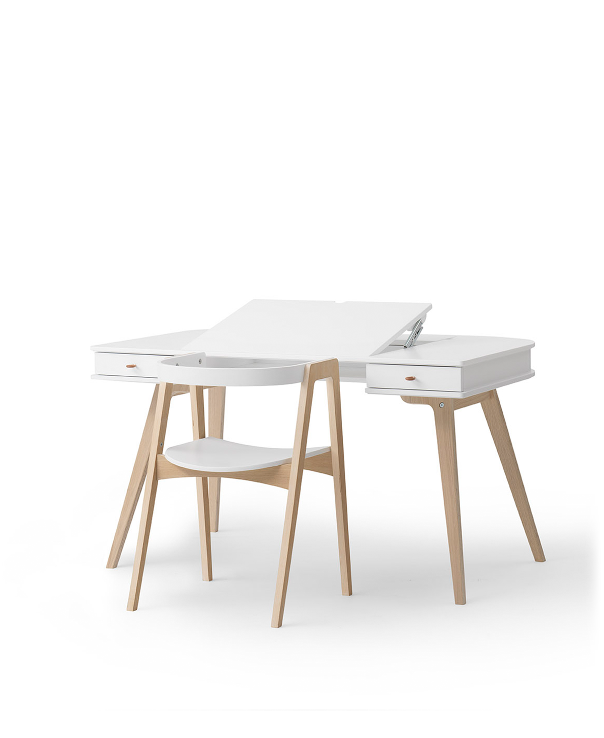 Oliver Furniture Wood Schreibtisch 66 cm & Armlehnstuhl