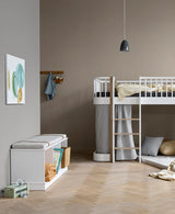 Wood Lounger Bed White 120 cm