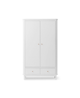 Wood wardrobe 2 doors, white