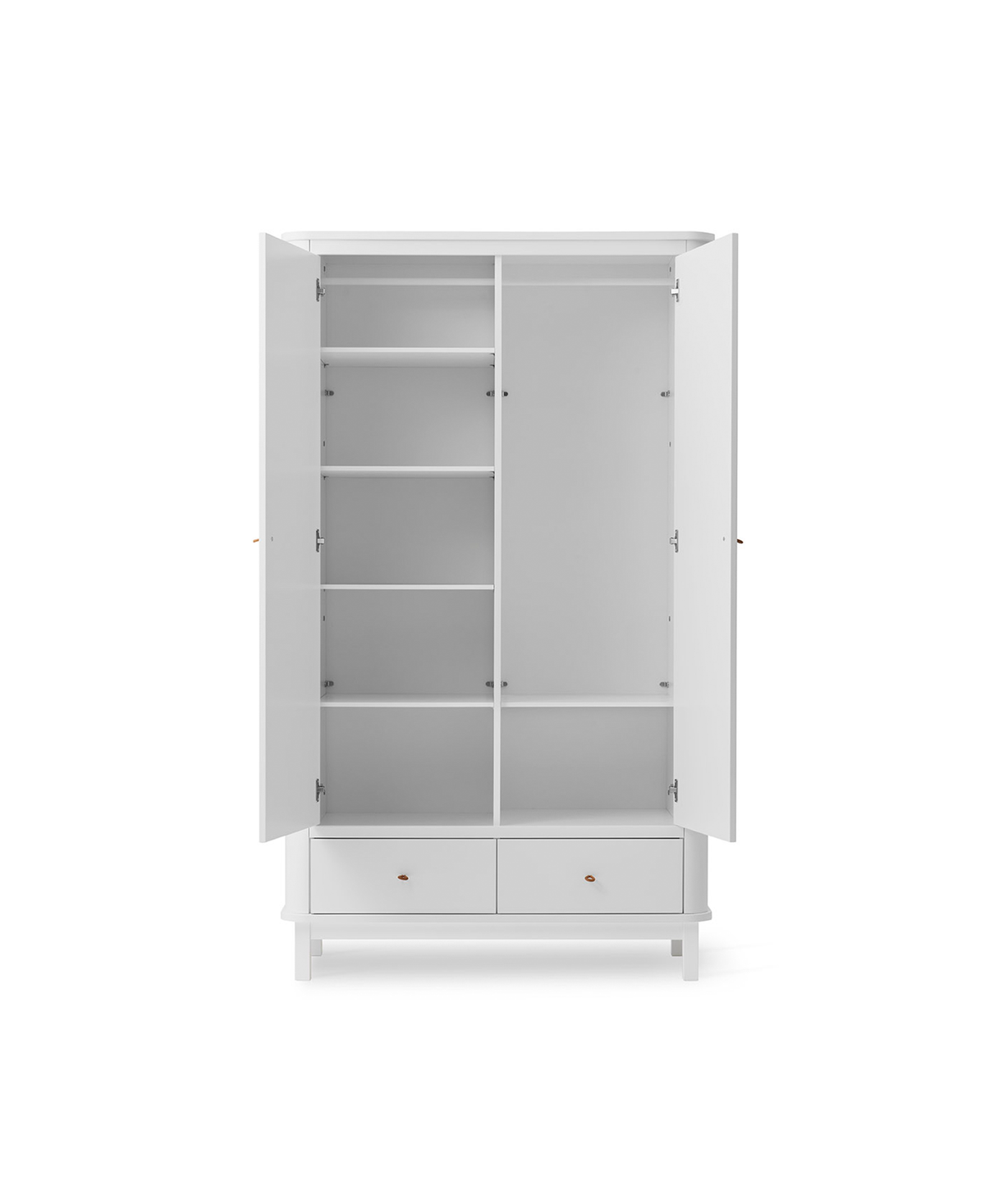 Wood wardrobe 2 doors, white