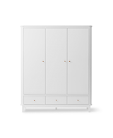 Wardrobe, 3 doors, white, Wood Collection