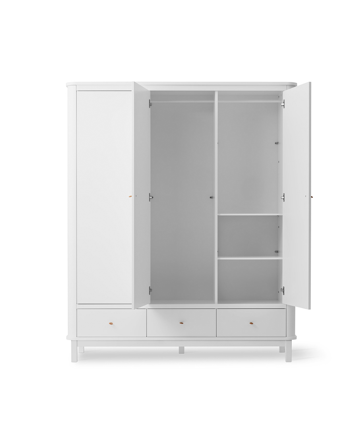 Wardrobe, 3 doors, white, Wood Collection