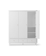 Wardrobe, 3 doors, white, Wood Collection