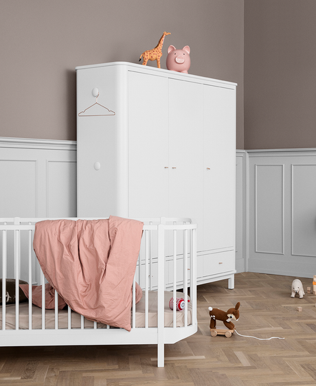 Oliver Furniture Wood Kleiderschrank, 3türig, weiss