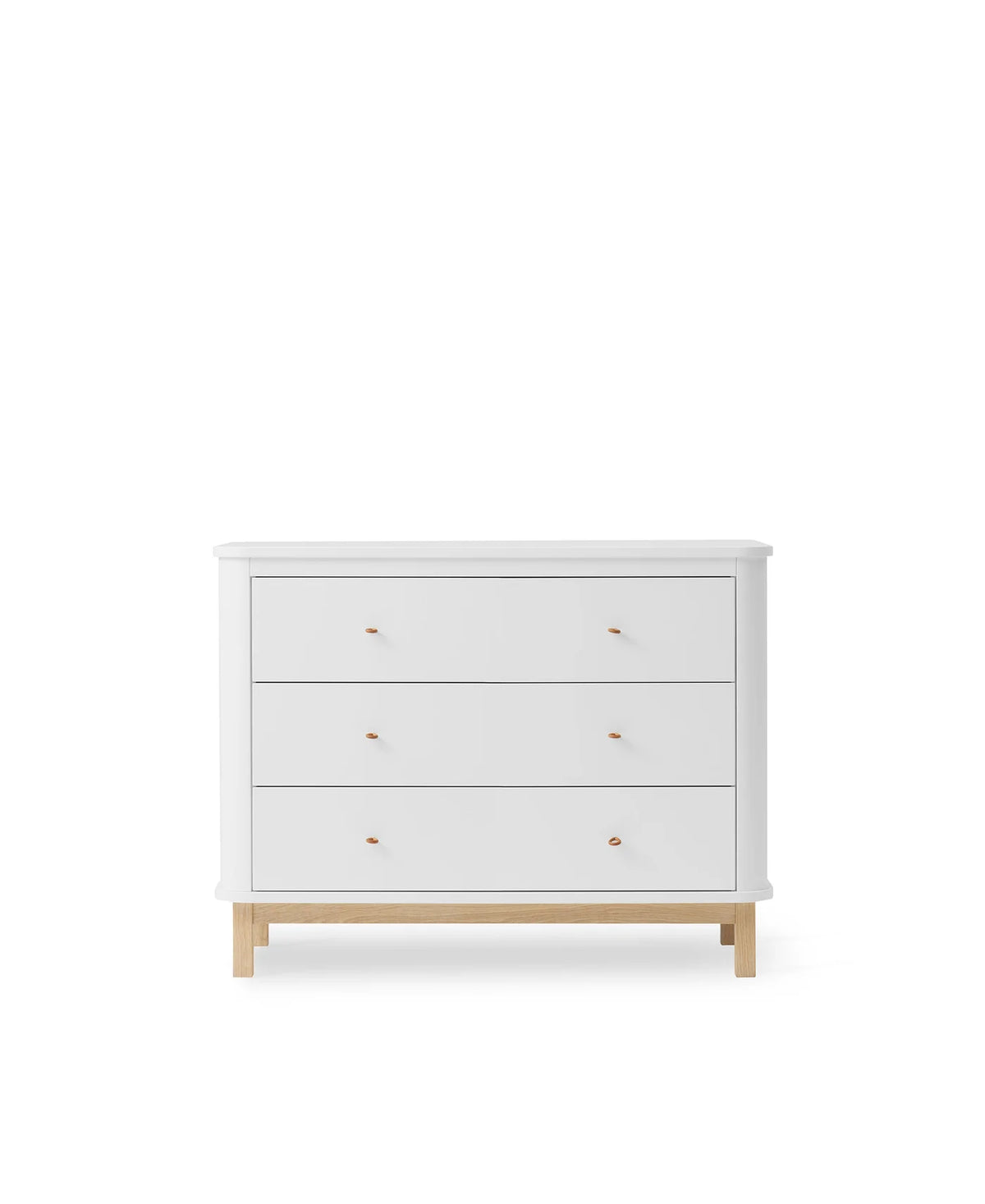 Oliver Furniture Wood Kommode 3 Schubladen, Weiss/Eiche